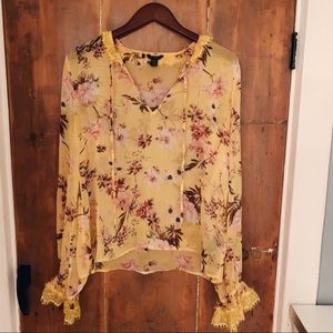 Yellow Floral Blouse